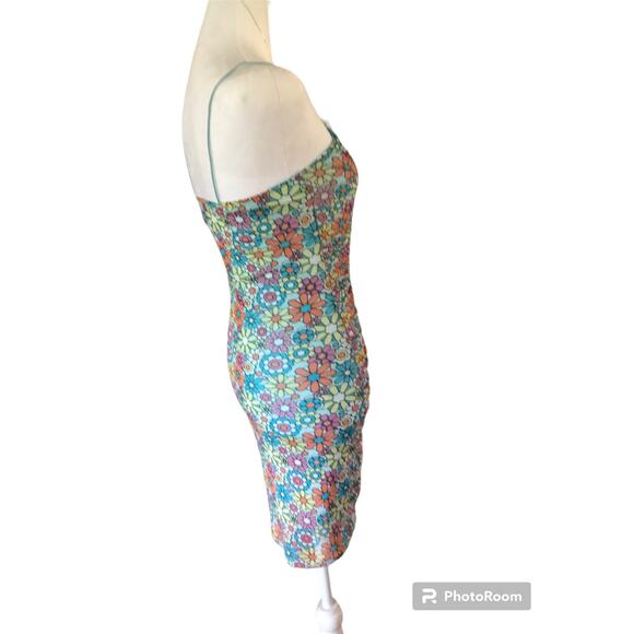 No Boundaries New‎ Junior's  Small Floral Mesh Dress - Picture 8 of 14